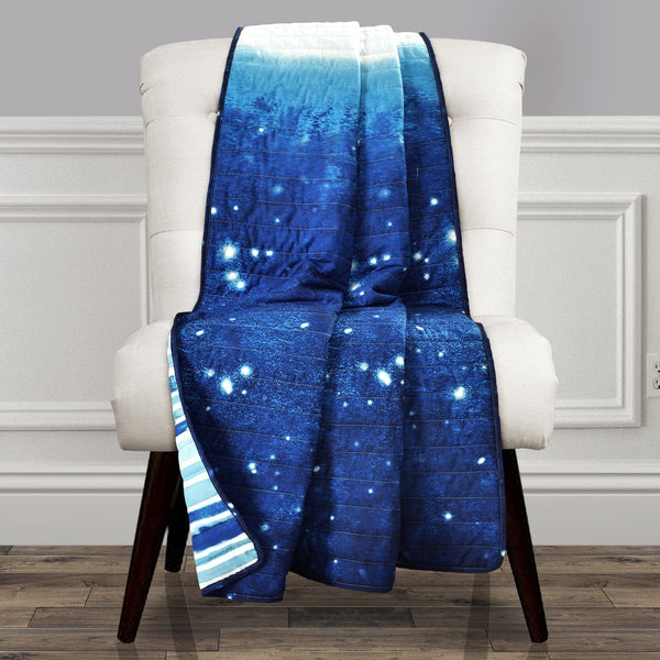 Space Star Ombre Reversible Throw Blanket