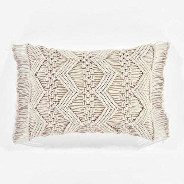 Studio Chevron Macrame Decorative Throw Pillow