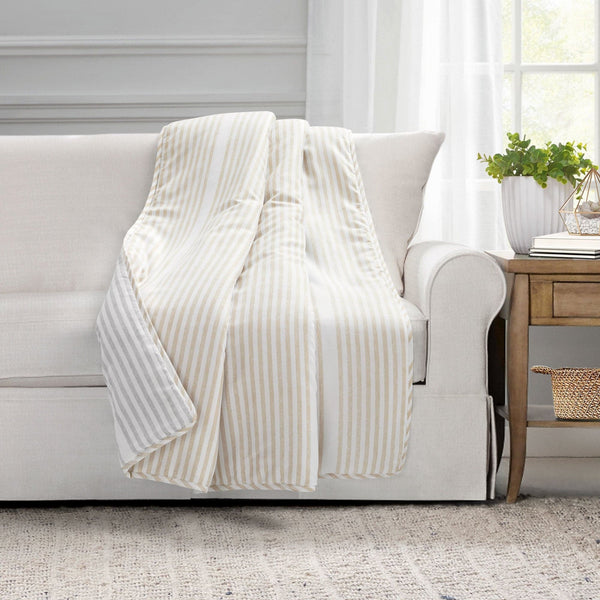 Drew Stripe Silver-Infused Antimicrobial Throw Blanket