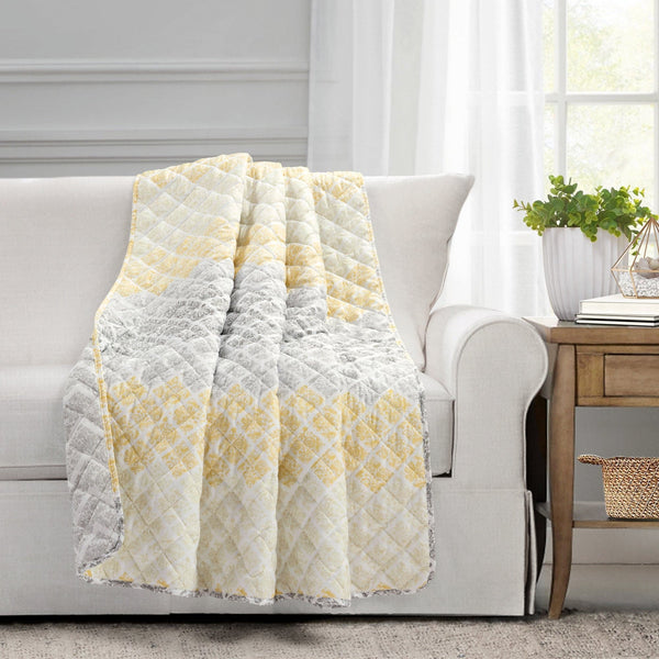 Medallion Ombre Reversible Throw Blanket