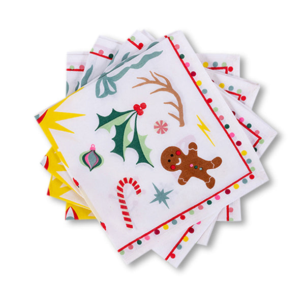 Twinklemas Napkins 4pc Set