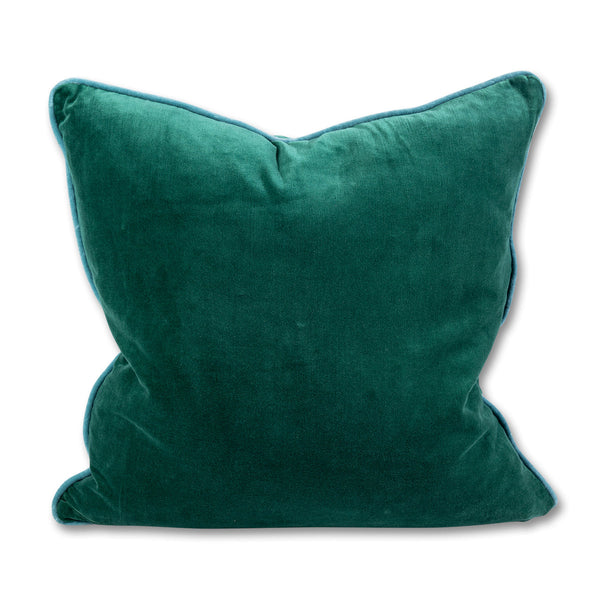 Charliss Velvet Pillow - Green/Aqua