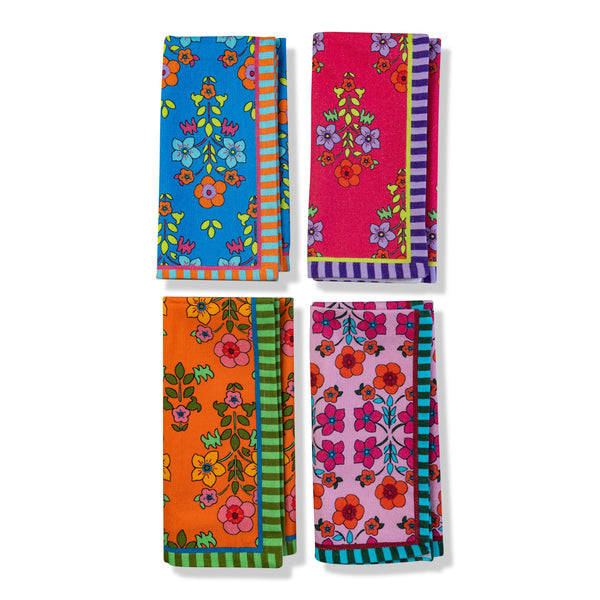 Summer Floral Napkins S/4