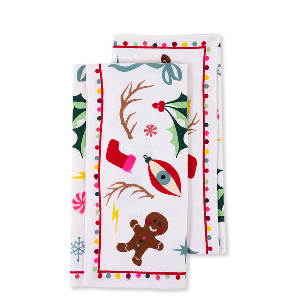 Twinklemas Dish Towels S/2