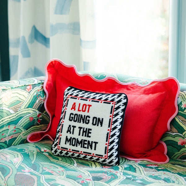 A Lot Going On Needlepoint Pillow