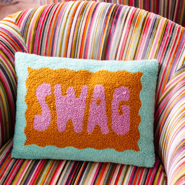 Swag Hooked Throw Pillow