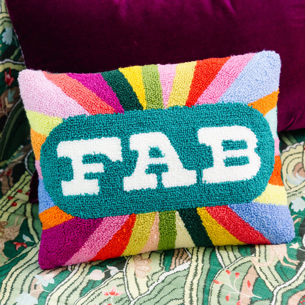 Fab Hooked Throw Pillow