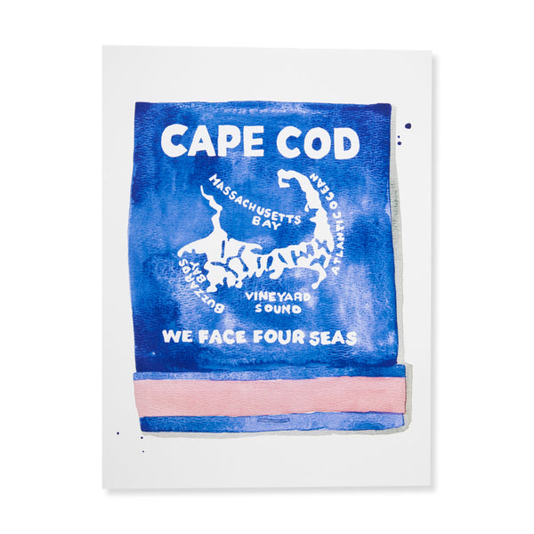 Cape Cod Matchbook Illustration Print