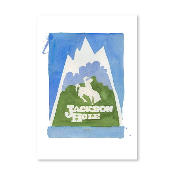 Jackson Hole Matchbook Illustration Print