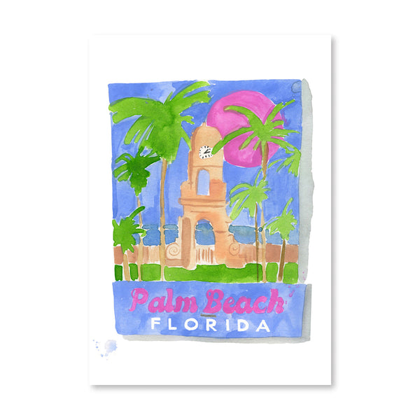 Palm Beach Matchbook Illustration Print