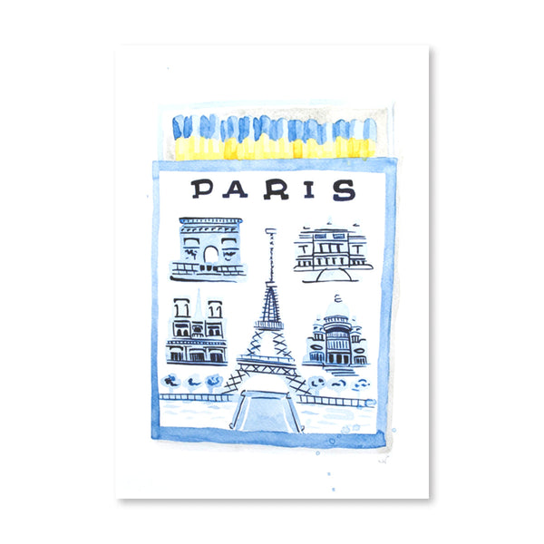 Paris Matchbook Illustration Print