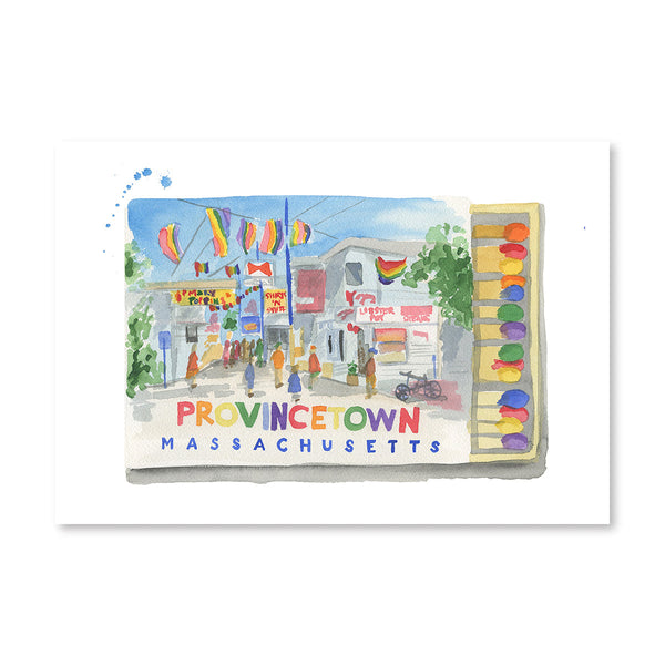 Provincetown Matchbook Illustration Print