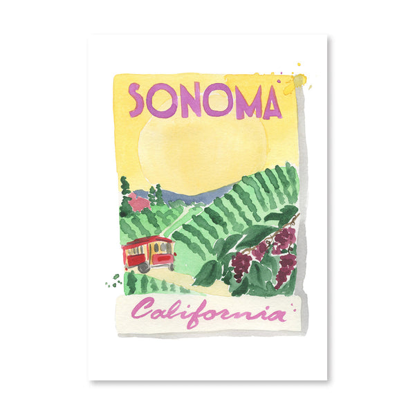 Sonoma Matchbook Illustration Print