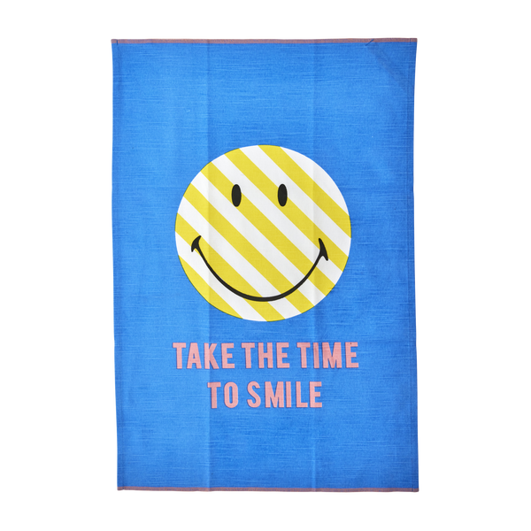 Cotton Tea Towel - Blue - Smiley®