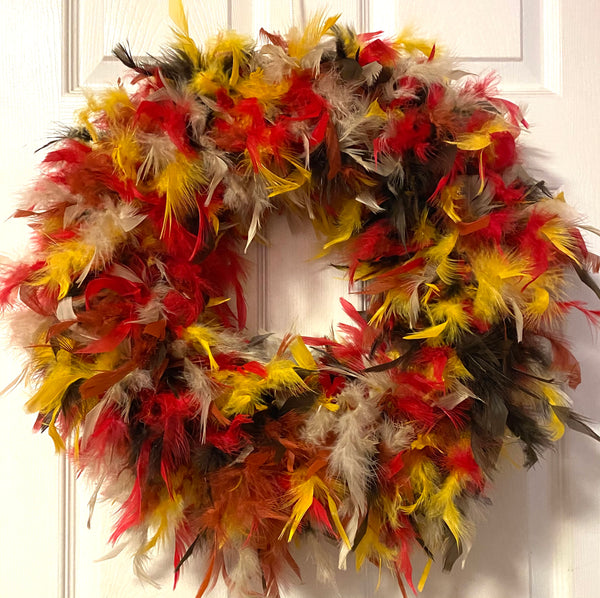 Falling leaves Feather Wreath