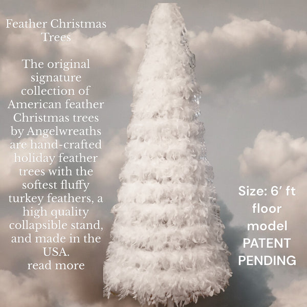 Tall American White Feather Tree " AVAILABLE IN AUGUST 2024"