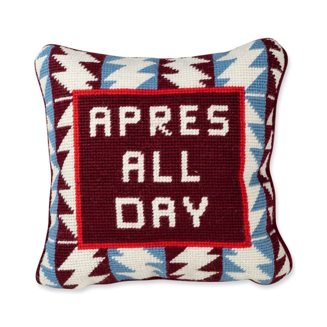 Apres Ski Needlepoint Pillow - Angelwreaths