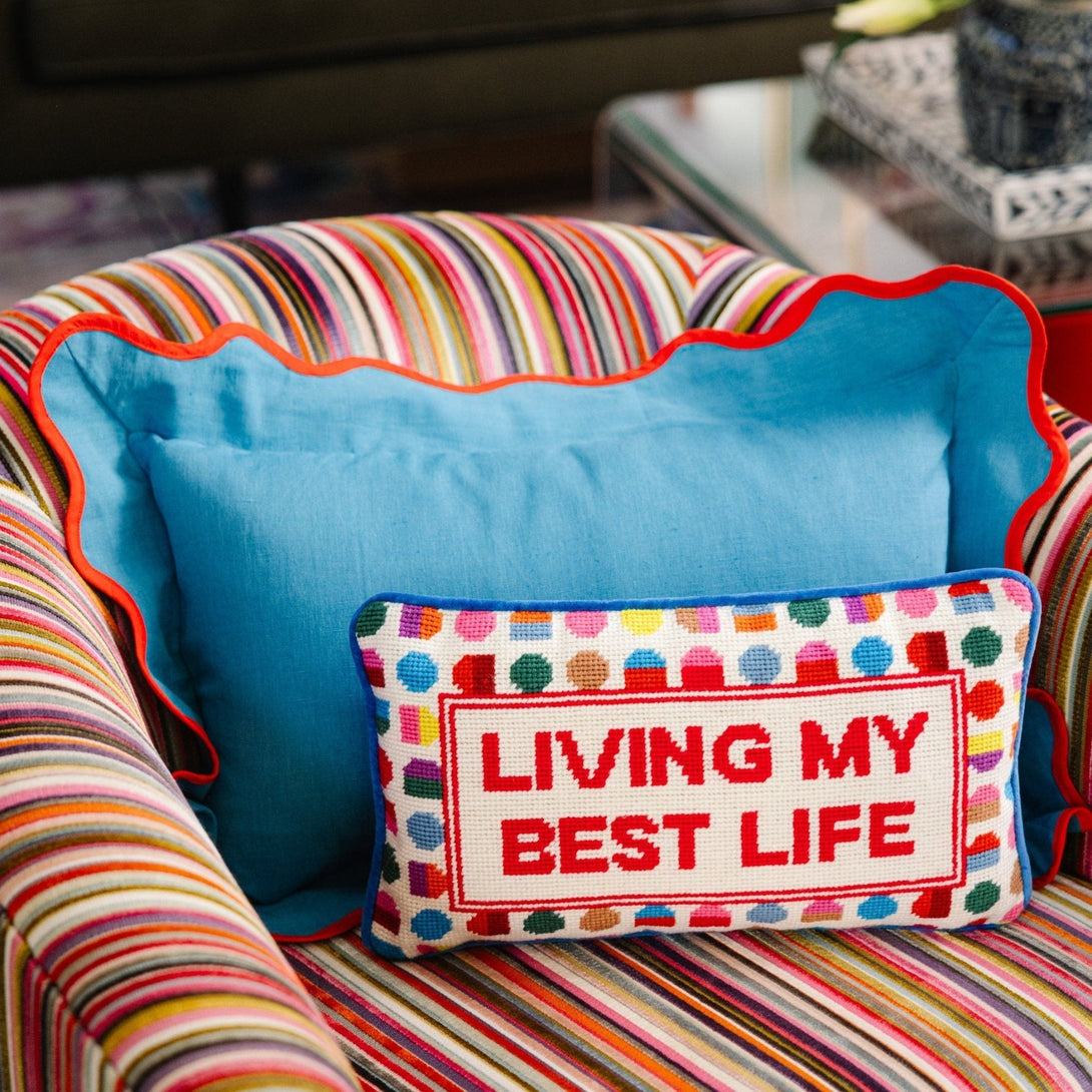 Best Life Needlepoint Pillow - Angelwreaths