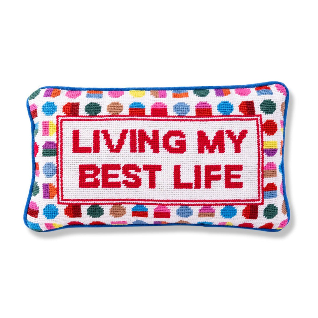 Best Life Needlepoint Pillow - Angelwreaths
