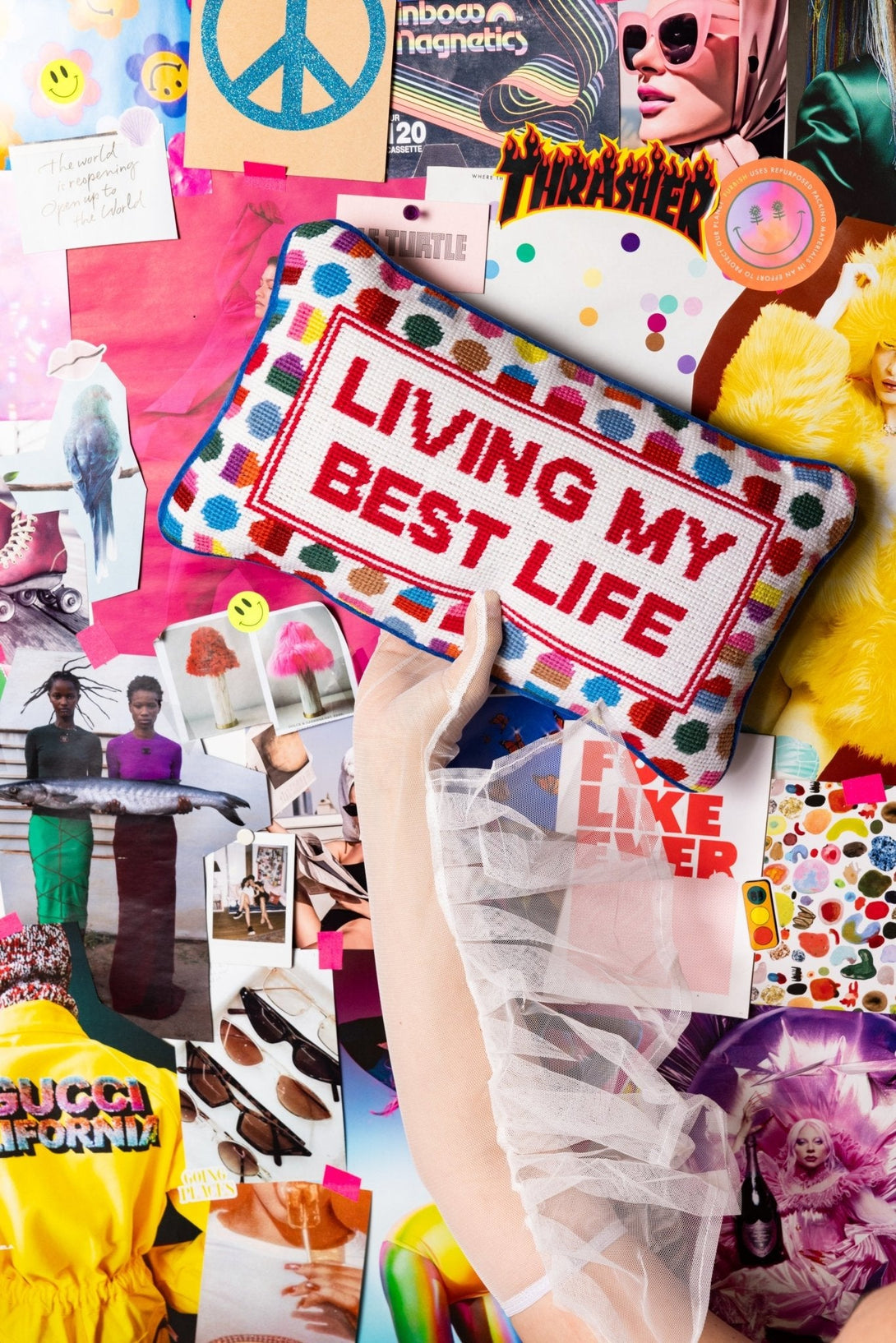 Best Life Needlepoint Pillow - Angelwreaths