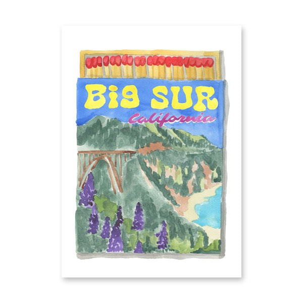 Big Sur Matchbook Art Print