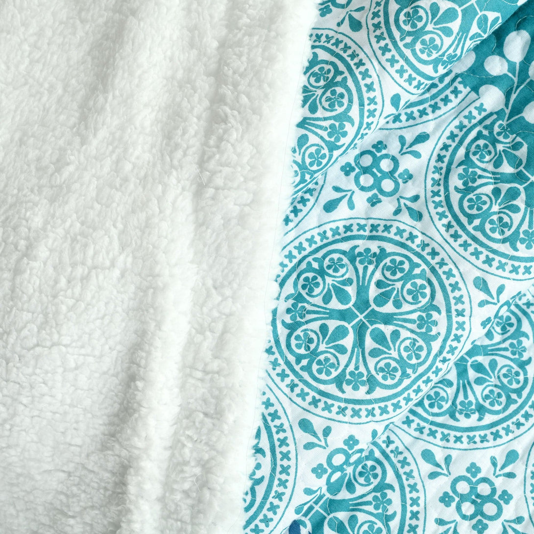 Bohemian Stripe Sherpa Throw Blanket - Angelwreaths