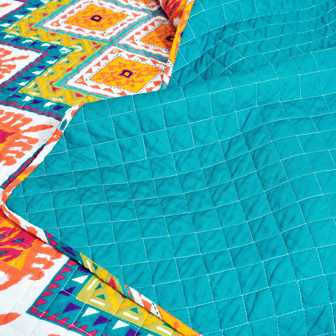 Boho Chevron Reversible Cotton Throw Blanket - Angelwreaths