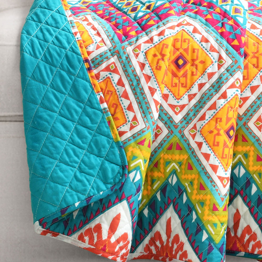 Boho Chevron Reversible Cotton Throw Blanket - Angelwreaths