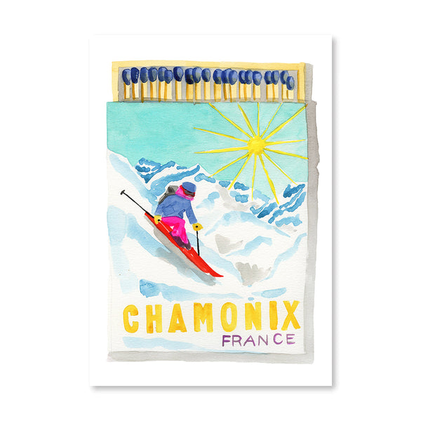 Chamonix Matchbook Illustration Print