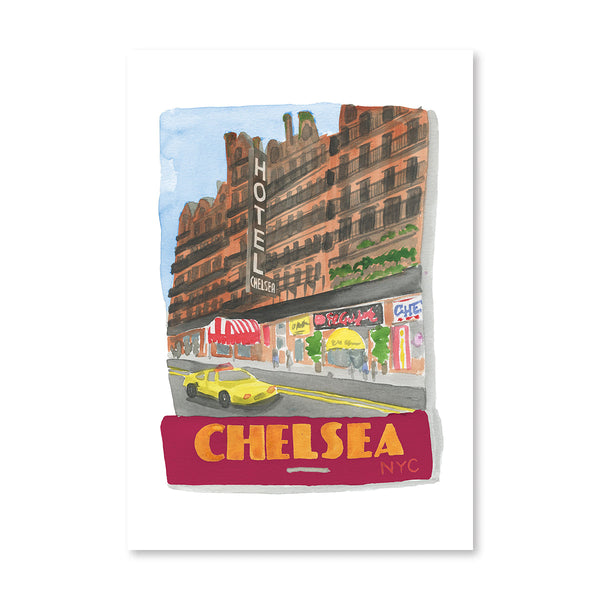 Chelsea NYC Matchbook Illustration Print