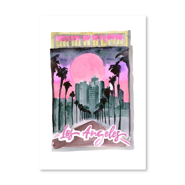 Los Angeles Matchbook Illustration Print