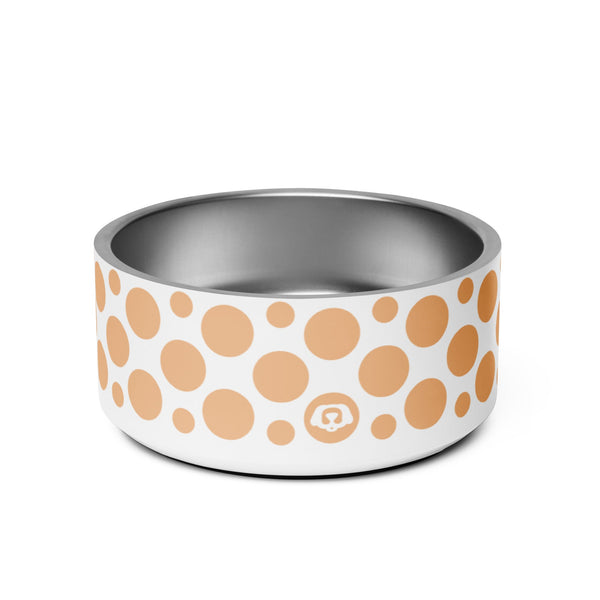 WUFORIA Polka Dotty Peach Sherbet 32oz Dog Bowl