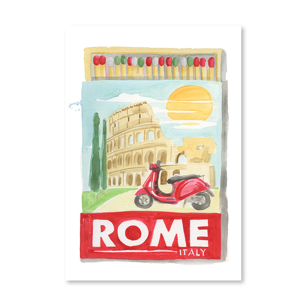 Rome Matchbook Illustration Print