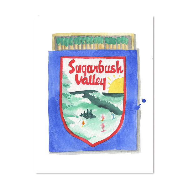 Sugarbush Valley Matchbook Illustration Print