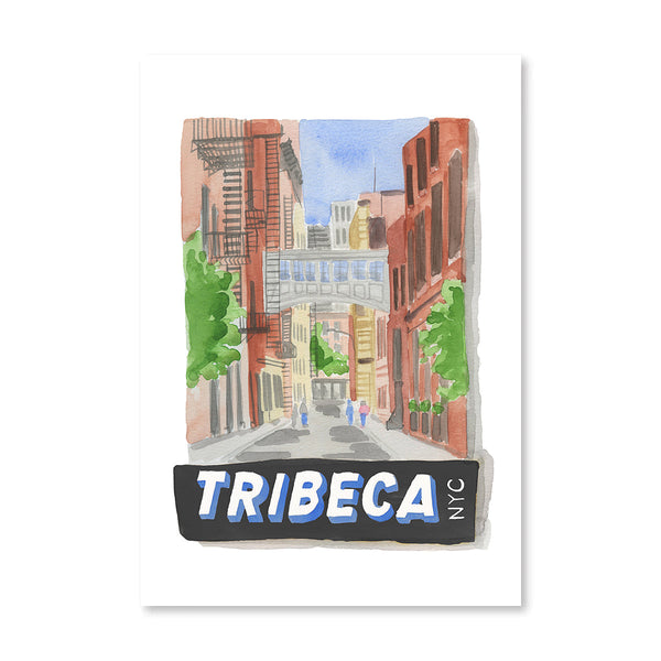 Tribeca NYC Matchbook Illustration Print