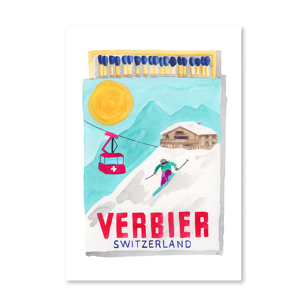 Verbier Matchbook Illustration Print