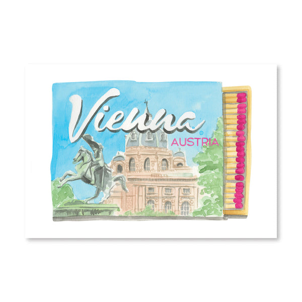 Vienna Matchbook Illustration Print