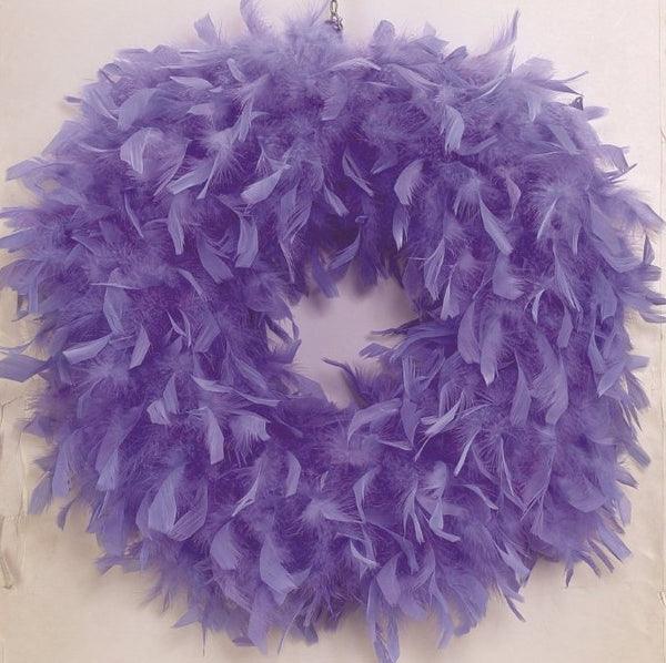 Lavender Feather Wreath