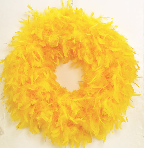Yellow Feather Wreath